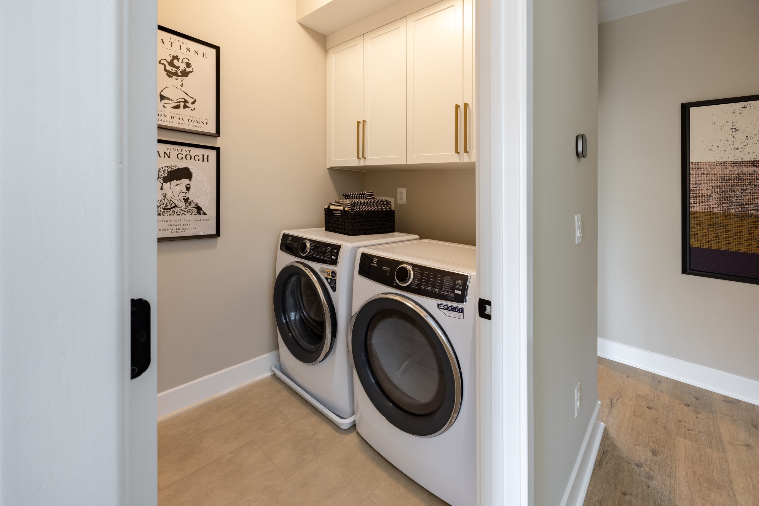 Laundry Room Remodel Image of a laundry room with storage.