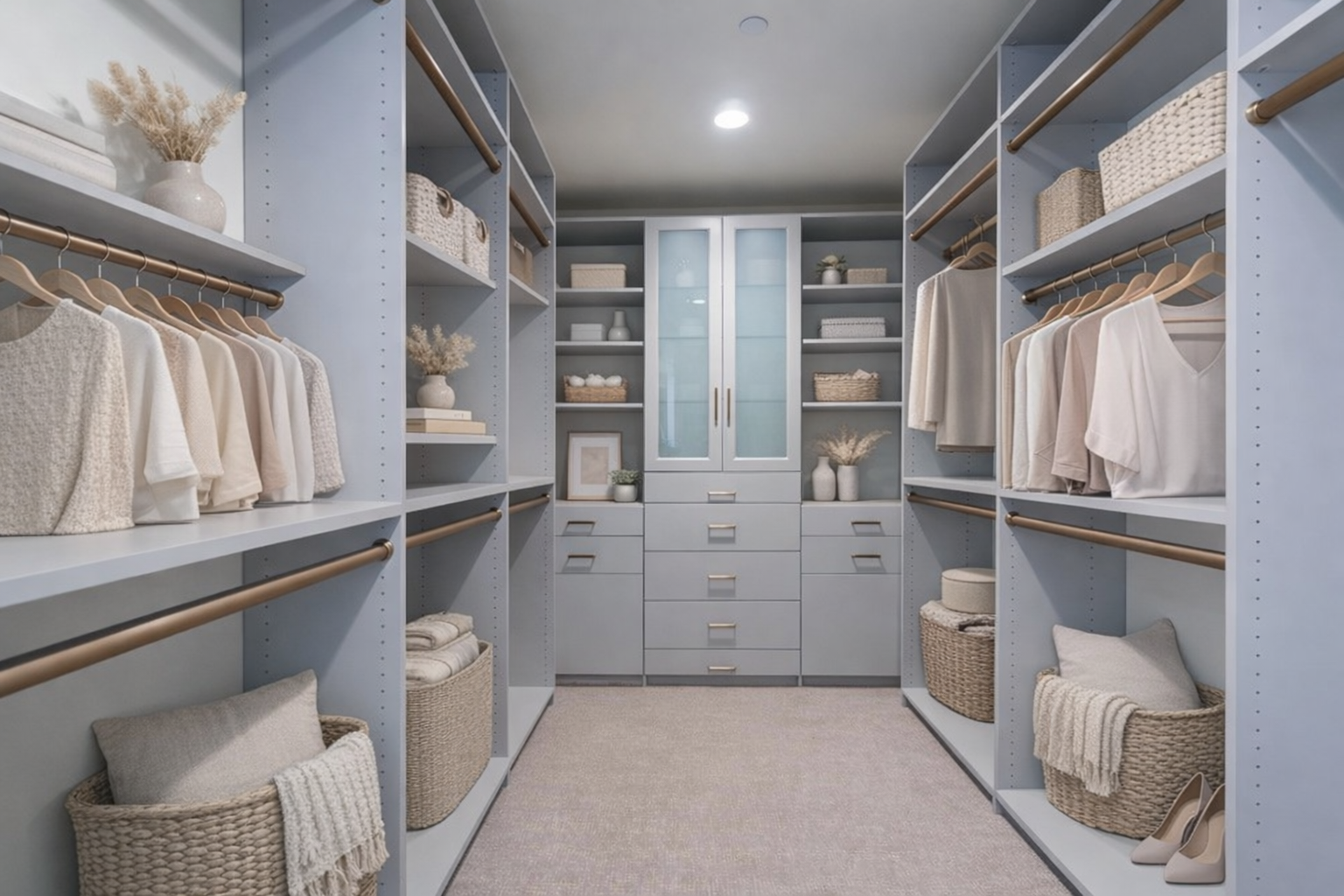 Custom Closet Install in Newport Beach Image of custom closet install.